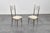 Mid-Century Brass, Metal and White Fabric High-Backed Chairs, Italy, 1950s, Set of 2 For Sale - Image 3 of 18
