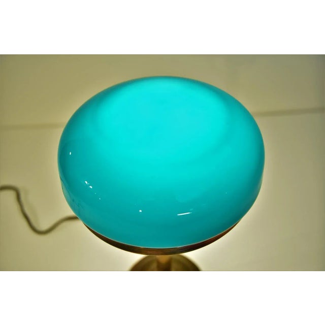 Swedish Grace Copper and Hand Blown Glass Table Lamp, 1925 For Sale - Image 6 of 12