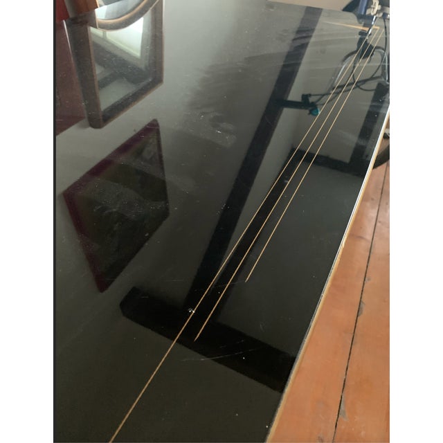 Coffee Table in Glass with Gold Decoration, 1950s For Sale - Image 5 of 5