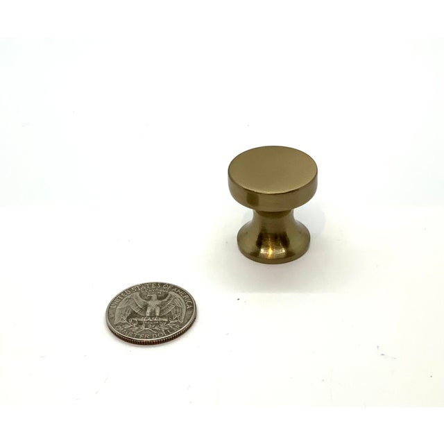 Modern Century Furniture Satin Pale Brass Knob For Sale - Image 3 of 3