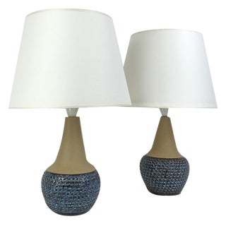 Large Scandinavian Stoneware Ceramic Table Lamps by Einar Johansen for Soholm, 1960s, Set of 2 For Sale