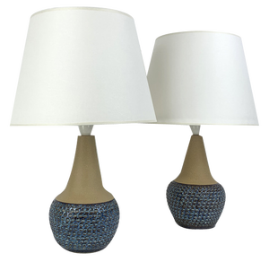 Large Scandinavian Stoneware Ceramic Table Lamps by Einar Johansen for Soholm, 1960s, Set of 2