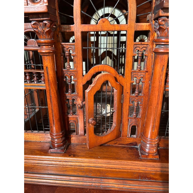 Wood 19th Century Italian Palladian-Style Antique Birdcage For Sale - Image 7 of 9