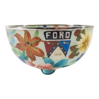 20th Century Japanese Plique a Jour Cloisonne Enamel Bowl With Ford Emblem For Sale