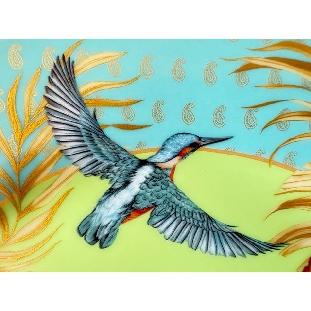 Ceramic Set of 4 Williams-Sonoma Raj Dinner Plates For Sale - Image 7 of 8