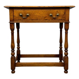 20th Century Traditional Golden Oak Side Table For Sale