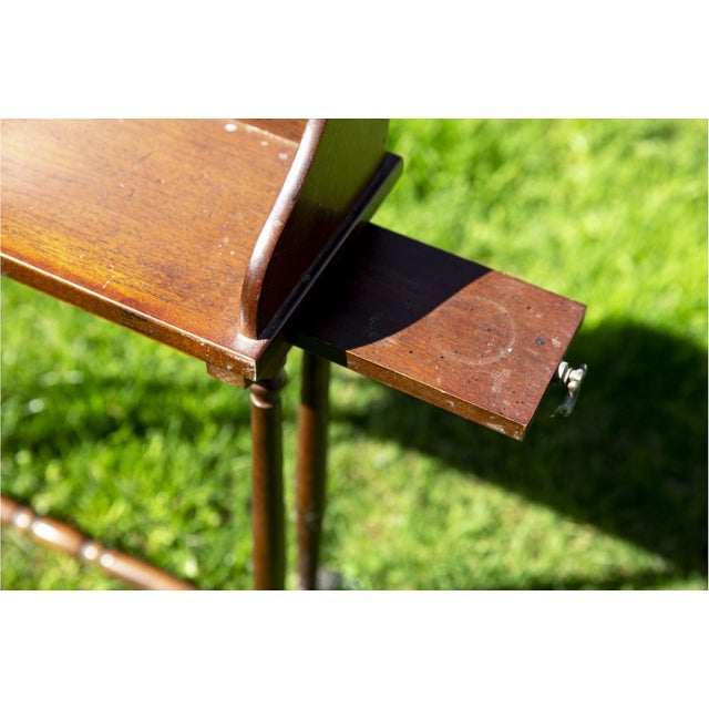 Traditional Vintage Regency Style Mahogany Bookstand or Lectern-Style Side Table For Sale - Image 3 of 6