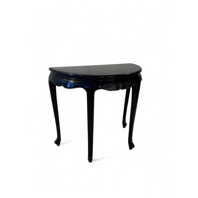 Vintage Half-Moon Console Table, 1920 For Sale - Image 9 of 11