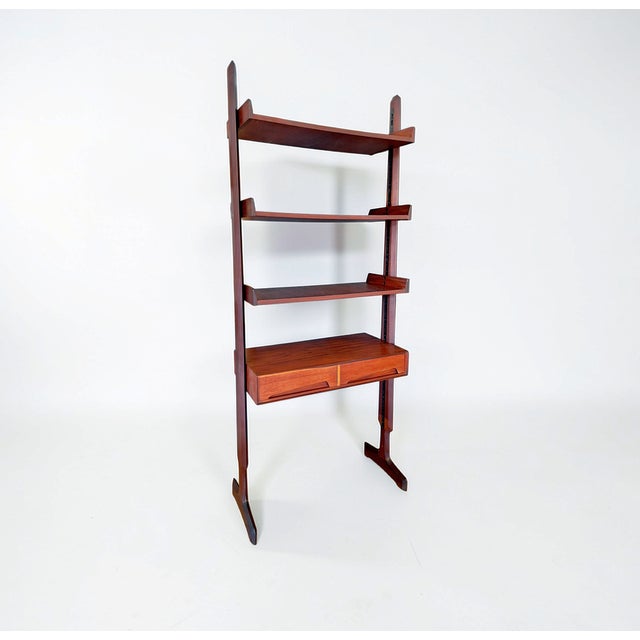 Brown Free Standing Teak Bookcase from Dassi, Italy, 1960s For Sale - Image 8 of 8