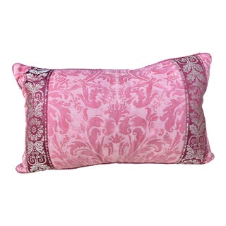 Fortuny Pillow With Antique Trim For Sale