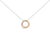 Contemporary Tri Tone Sterling Silver 1/5 Cttw Diamond Interlocking Circle Pendant Necklace For Sale - Image 3 of 5