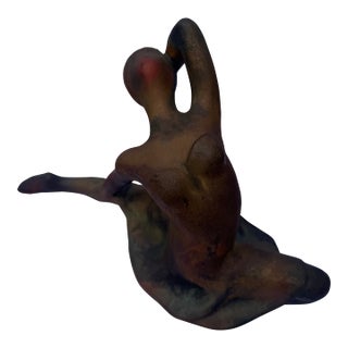 1996 Signed Zaro Tudzarov Raku Ballerina Sculpture For Sale