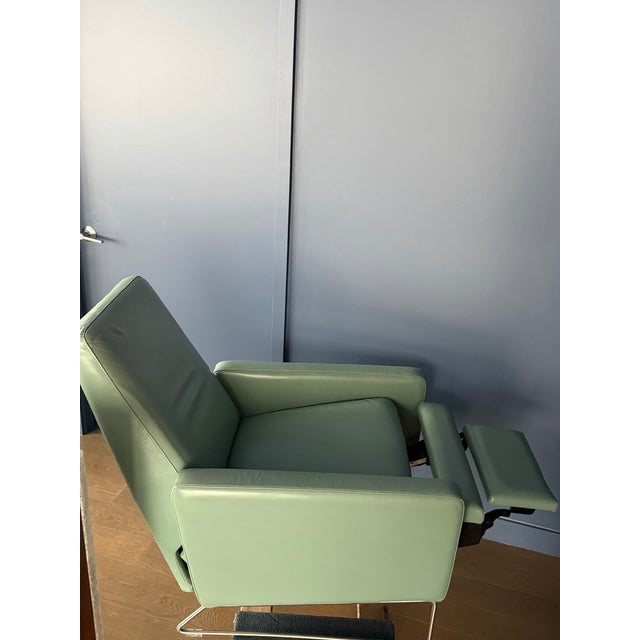 This isn’t your dad’s lazy boy chair. This sleek, modern, compact and comfortable recliner by designer Jeffrey Bernett...