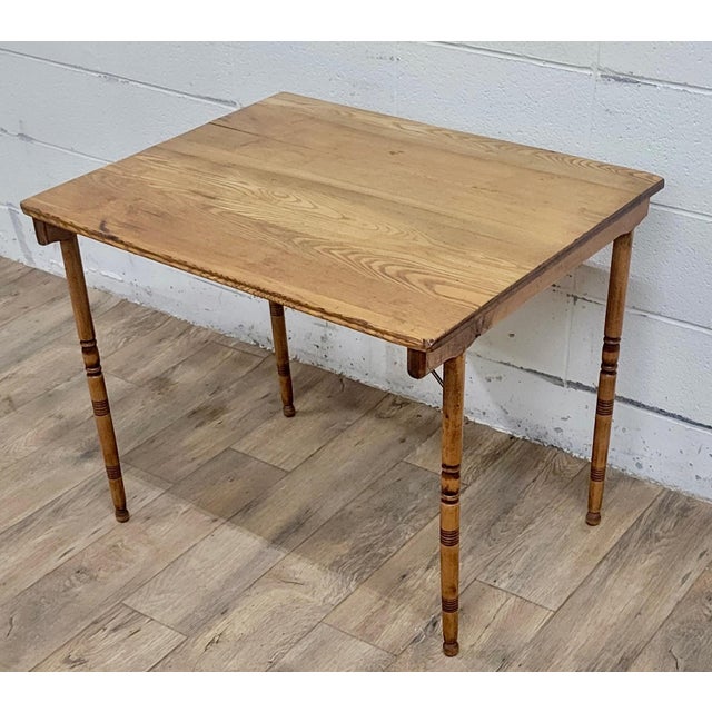 Early 20th Century Antique American Folding Work Table Accent Table Sewing Table For Sale - Image 5 of 10