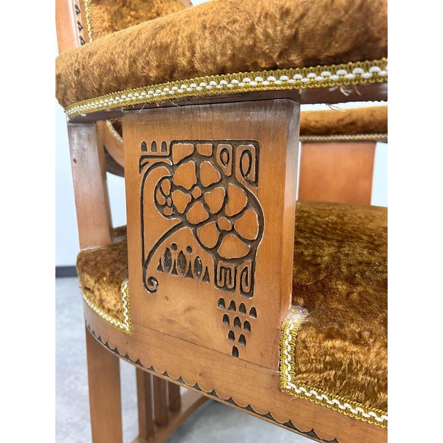 Secession Seating Group from Gyula Radó and Sons, 1890s, Set of 3 For Sale - Image 5 of 18