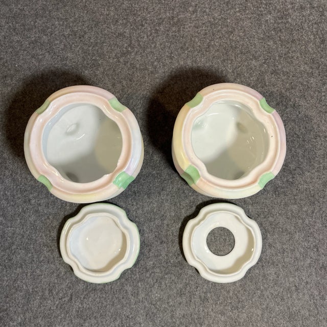 Antique Lilian Bauer Bavaria Porcelain Dresser Set - 2 Pieces For Sale - Image 4 of 11