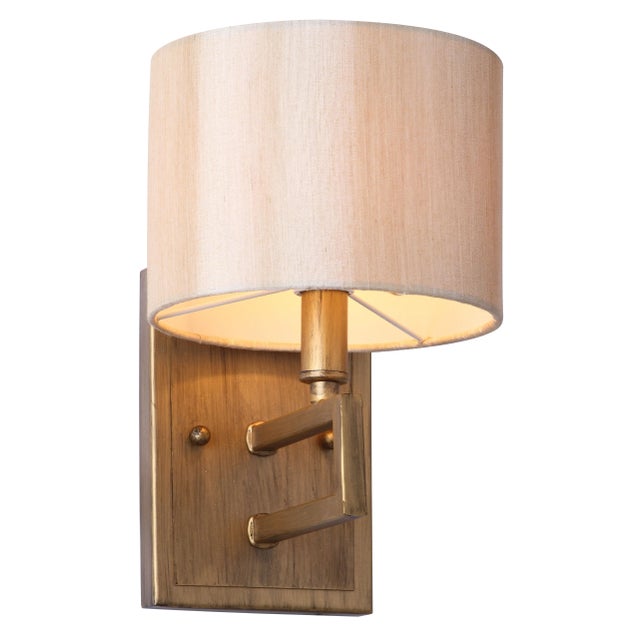 Modern 9.5 Inch H Sconce in Antique Gold - a Pair For Sale - Image 3 of 9