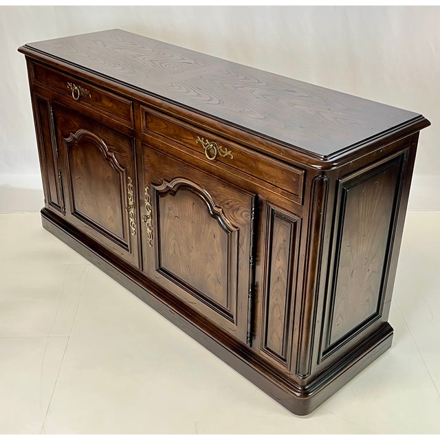 Late 20th Century Late 20th Century Henredon "Four Centuries" French Provincial Solid Ash Sideboard / Buffet For Sale - Image 5 of 18