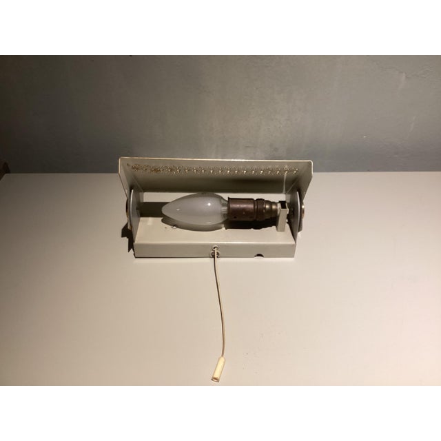 Metal Wall Light Lamp in the style of Perriand, 1960s For Sale - Image 7 of 11