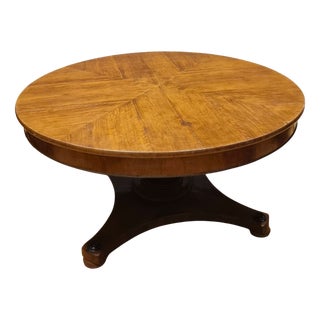 Antique Round Empire Table in Walnut, 1840 For Sale