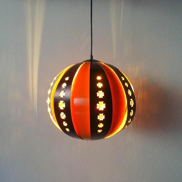 This pendant lamp was designed by Werner Schou for Coronell Elektro, in Denmark during the 1907's. The lamp is made of...