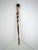 Vintage Hand-Carved Snake Walking Cane in Wood With Black Spiral Folk Art Design For Sale - Image 11 of 12