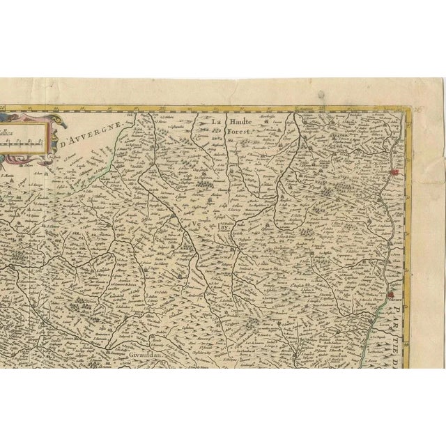 Paper Map of Languedoc by Willem Blaeu, 1635 For Sale - Image 7 of 10