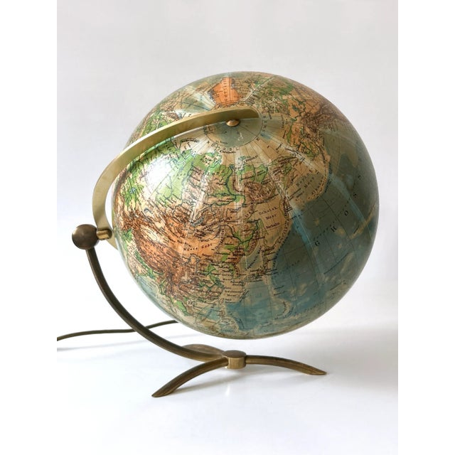 Glass Earth Globe by Paul Oestergaard for Columbus Verlag, 1960s For Sale - Image 6 of 18
