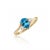 Bring a splash of vibrant, ocean-blue brilliance to your jewelry collection with this stunning pear-cut bypass ring. At...