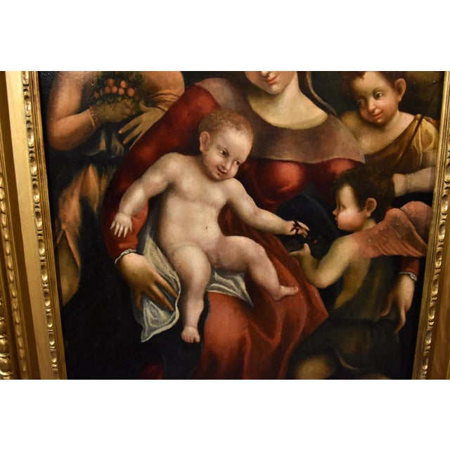 School of Antonio Allegri / Il Correggio, Madonna and Child, 1580, Oil on Board For Sale - Image 13 of 18
