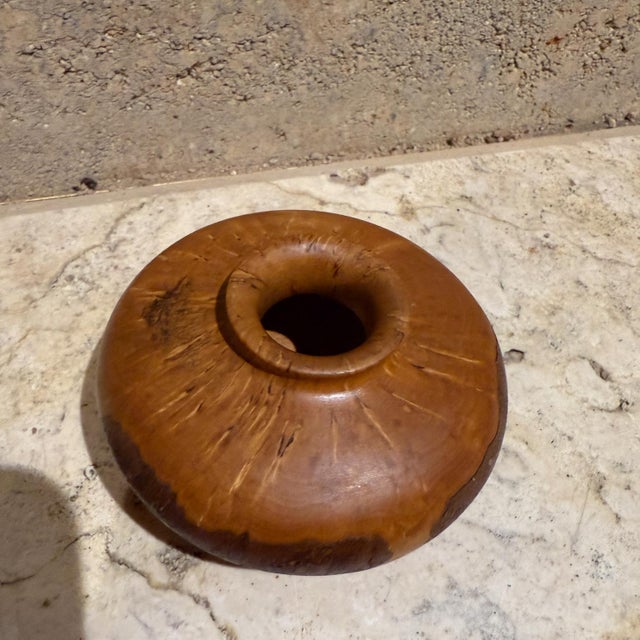 1970s Modernist Vase Burl and Birch Wood For Sale - Image 10 of 15