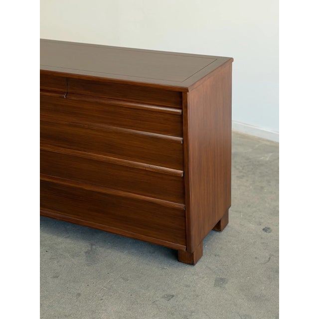 1960s Mid-Century Walnut 6-Drawer Dresser For Sale - Image 5 of 11