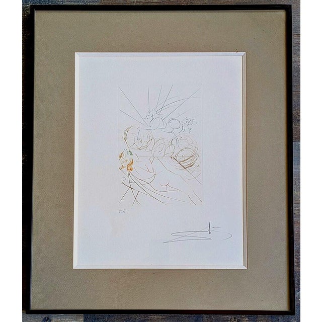 Salvador dali - woman and horse, 1973 hand-signed color drypoint, artist's proof, signed by the artist lower right and...