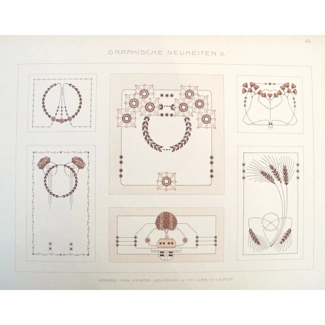 A pair of circa 1900 German decorator prints - sepia floral. We recently purchased these plates along with several others...