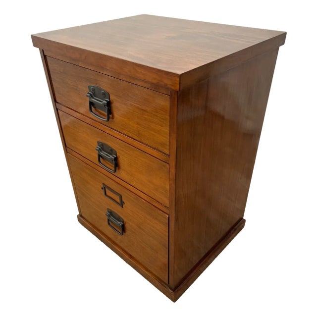 Vintage File Cabinet Mission Arts and Crafts Style Three Drawers One Legal Size For Sale