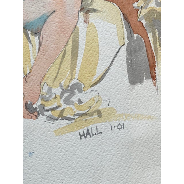 Original watercolor painting by Seattle artist and architect, Jon Hall. Double sided-Jon often used both sides of the...