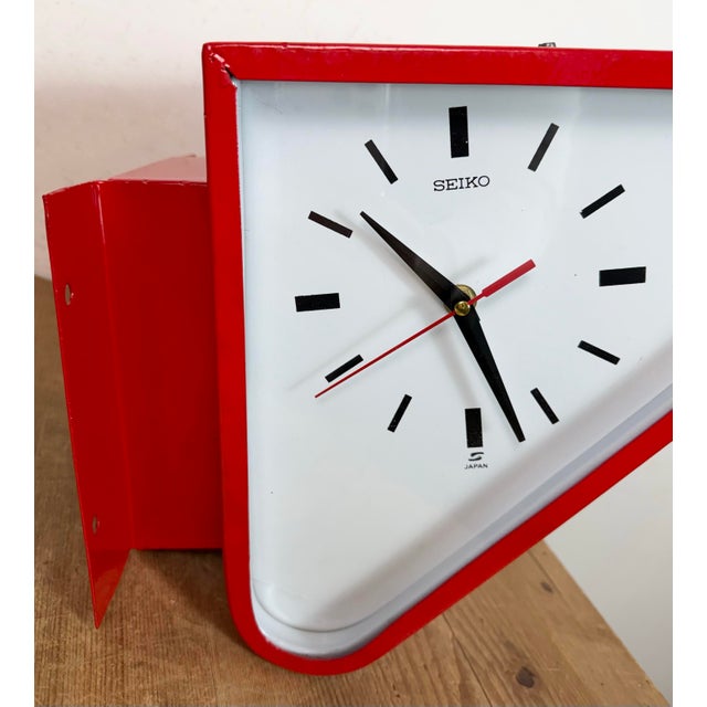 Vintage Red Ships Double-Sided Wall Clock from SEIKO, 1970s For Sale - Image 14 of 18