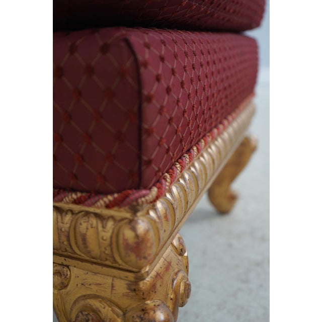 Pair Gold Giltwood Ornate Carved Frame Bergere Chairs For Sale - Image 15 of 18