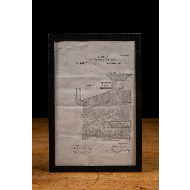 Industrial C. 1880 Ore Furnace Patent Model With Patent Documents by James Bujac For Sale - Image 3 of 17