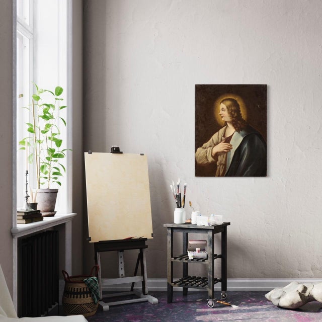 Italian Artist, Saint, 1770, Oil on Canvas For Sale - Image 6 of 15