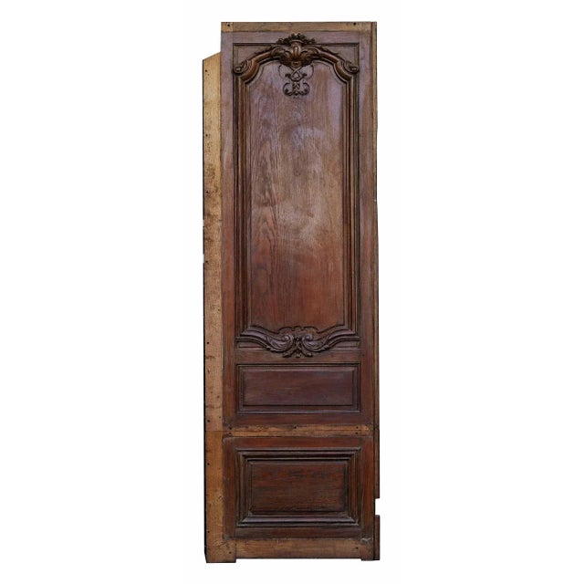 Brown Louis XV Style Carved Oak Antique French Paneling - Ten Piece Set For Sale - Image 8 of 12