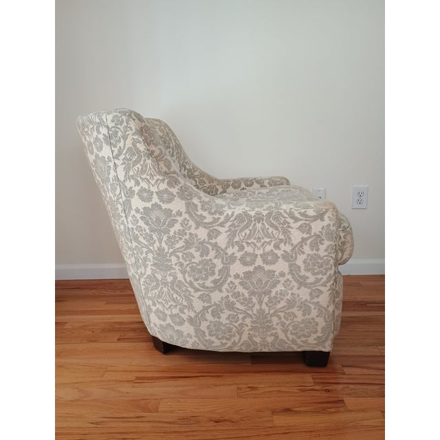 1990s Baker Furniture Company Slope Arm Club Chair #3 For Sale - Image 11 of 11