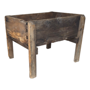 Large Scale Antique Industrial Wooden Planter