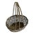 Small silver basket with 3 different styles of roped handles. Hand made probably in Mexico. Excellent condition....