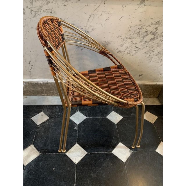 Vintage Italian Garden Patio Scoubidou Armchairs, 1950s, Set of 6 For Sale - Image 11 of 18