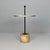 Italian modern round coffee table in metal, formica and travertine, 1980s Coffee table with a cylindrical travertine base,...