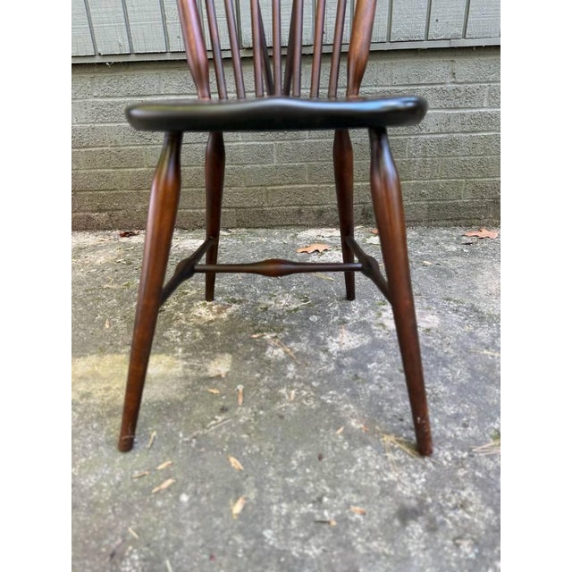 Farmhouse Vintage Art& Craft Style Spindle Brace Back Side Chair by Sikes Company For Sale - Image 3 of 18