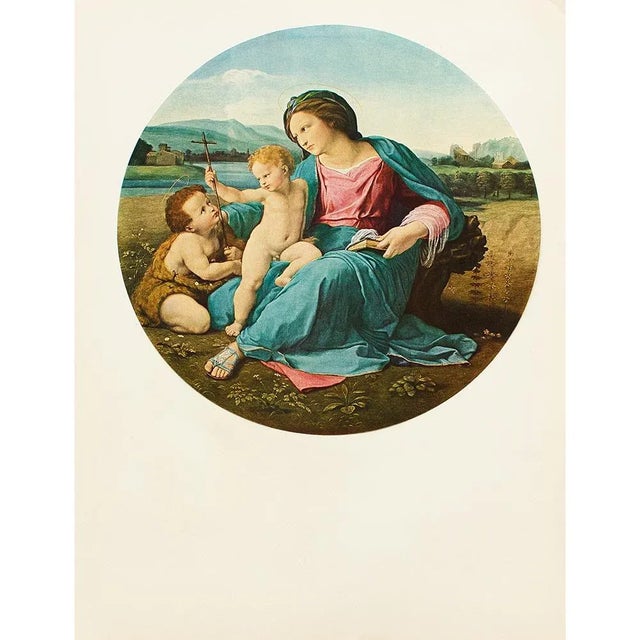1950s 1956 After Raphael "The Alba Madonna", Vintage Full-Color Print For Sale - Image 5 of 7