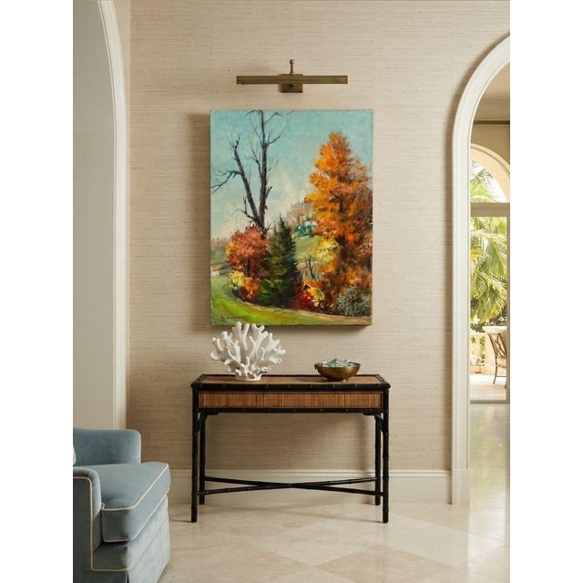 1960s Painting – Autumn Landscape Oil on Canvas Signed Niki A. Karagyllakis For Sale - Image 10 of 12