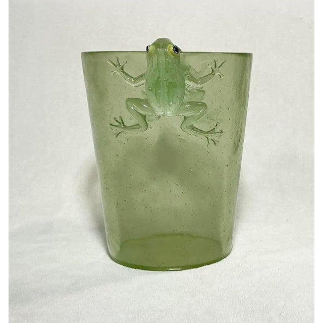 Mid-Century Modern Vintage Lucite Translucent Green Tree Frog Ice Bucket Wine Cooler For Sale - Image 3 of 12